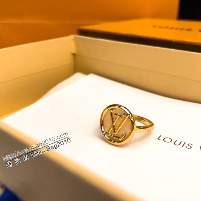 Louis Vuitton新款飾品 路易威登字母戒指 LV圓形金色戒指  zglv2086